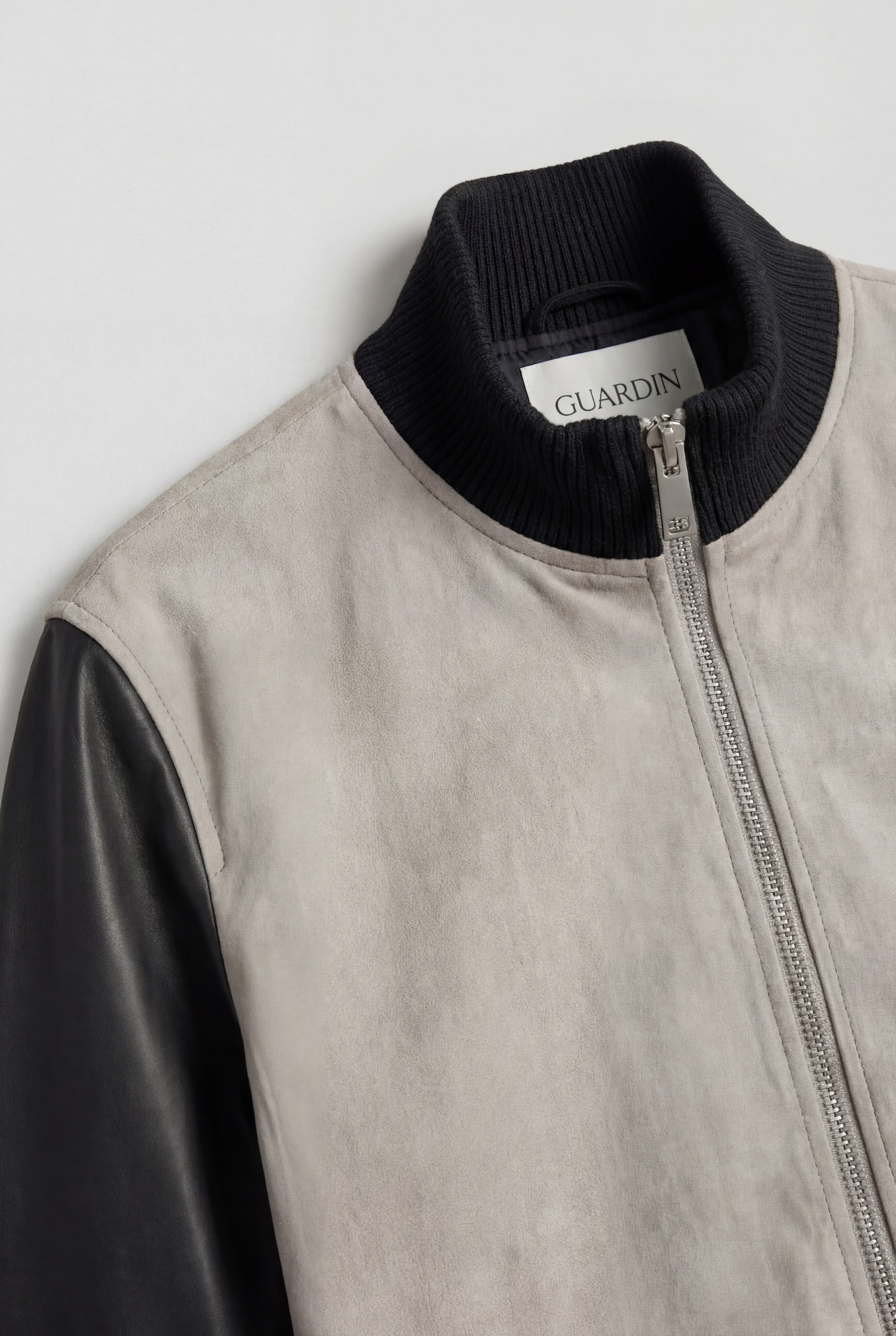Ribbed Funnel Neck Jacket