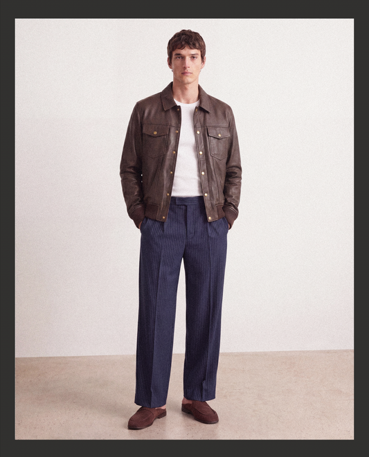 Ridge Bomber in Leather