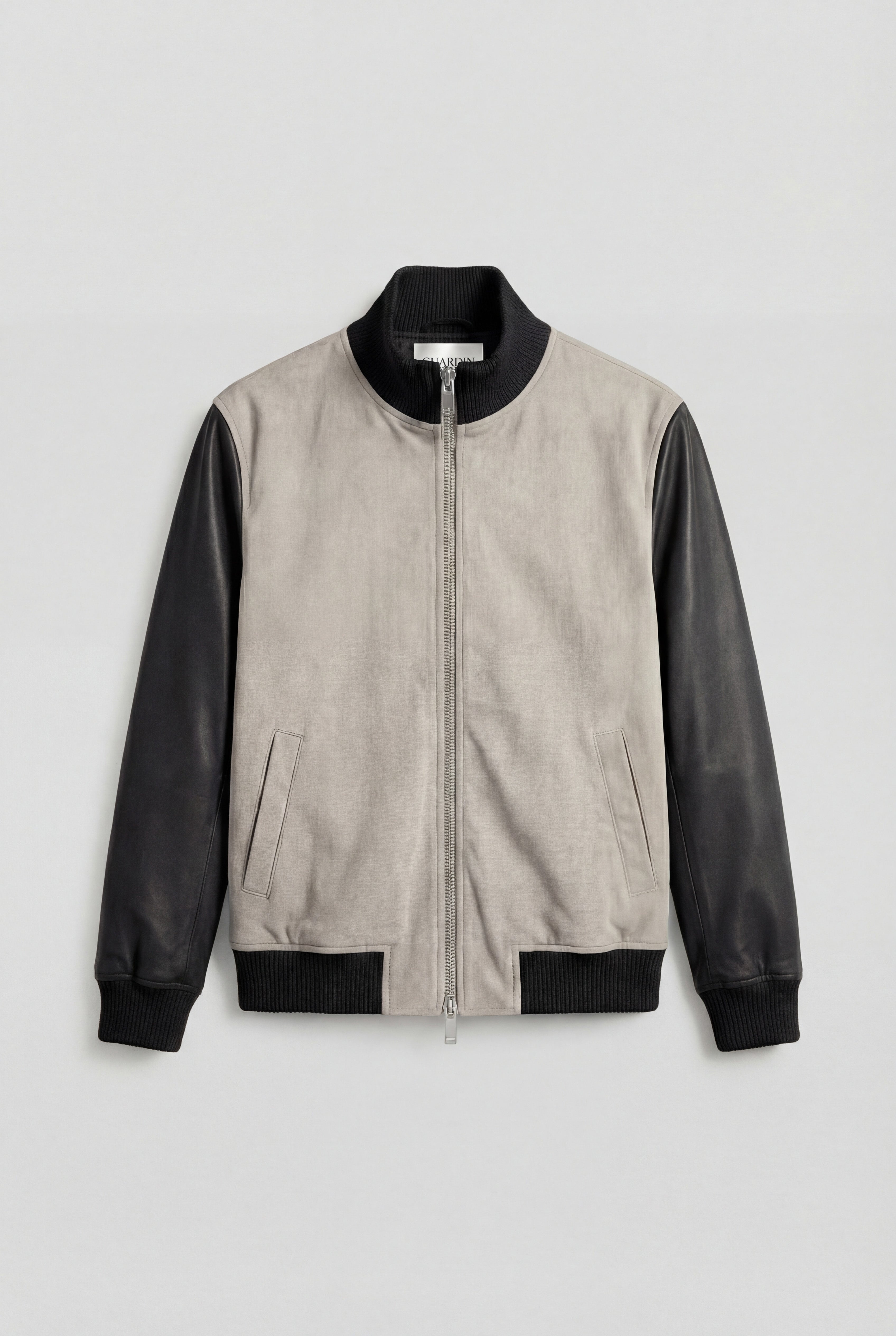 Ribbed Funnel Neck Jacket