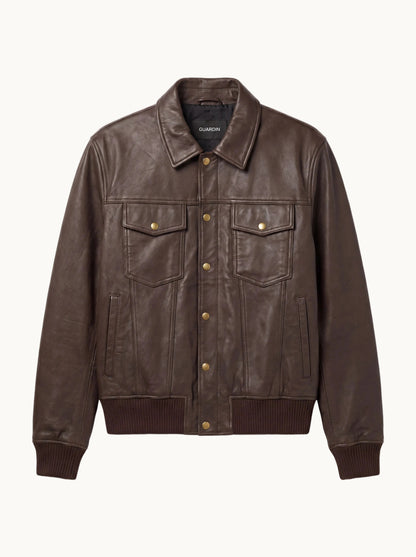 Ridge Bomber in Leather
